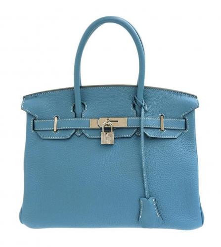 HERMES BIRKIN 30 TAURILLON CLEMENCE BLUE