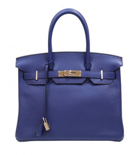 HERMES BIRKIN 30 TAURILLON CLEMENCE BLUE ENCRE