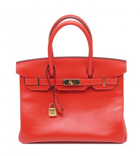 HERMES BIRKIN 30 SWIFT RED CAPUCINE