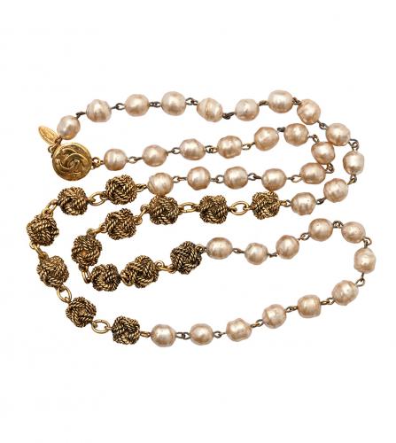 CHANEL PEARL LONG NECKLACE