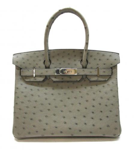 HERMES BIRKIN 30 OSTRICH GREY