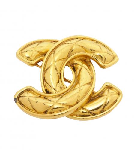 CHANEL METAL CC BROOCH