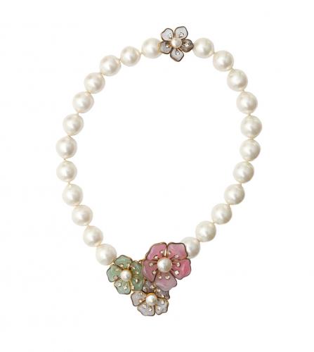 CHANEL GRIPOIX FLOWER PEARL NECKLACE