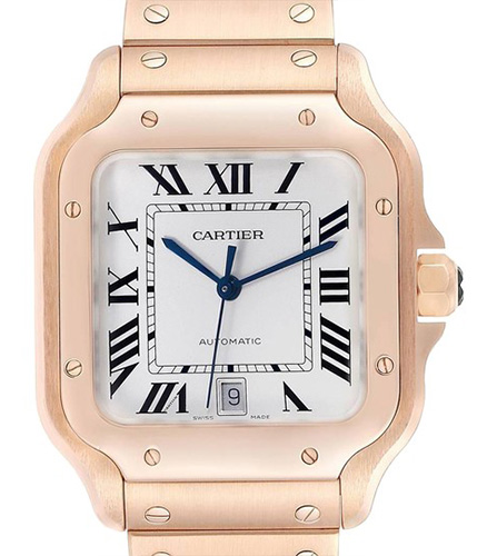 CARTIER SANTOS ROSE GOLD WATCH | VINTAGE PARIS