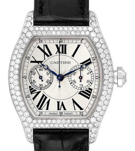 cartier tortue chronograph single push piece