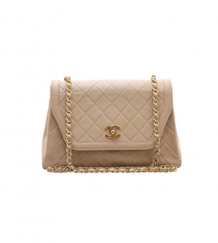 CHANEL BEIGE FLAP BAG