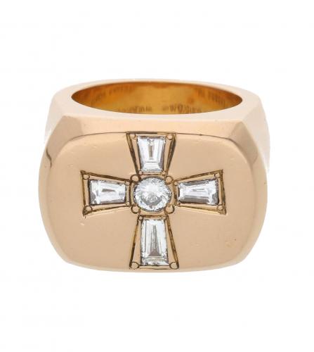 CHROME HEARTS GOLD DIAMOND RING