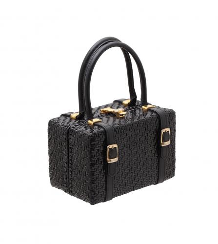 LANCEL RATTAN HANDBAG