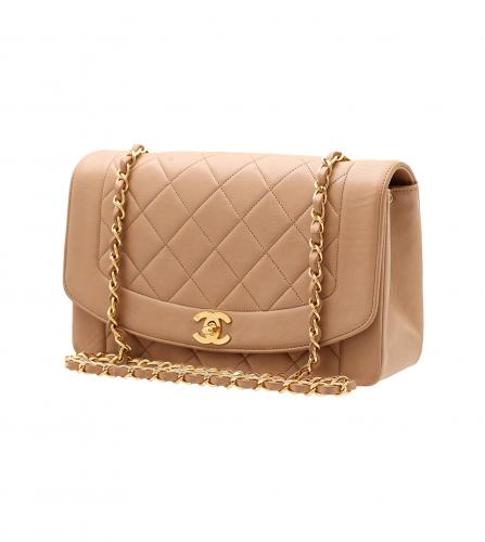 CHANEL BEIGE DIANA FLAP BAG