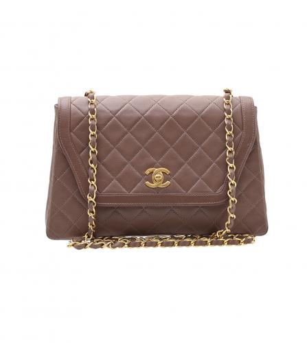 CHANEL BROWN FLAP BAG