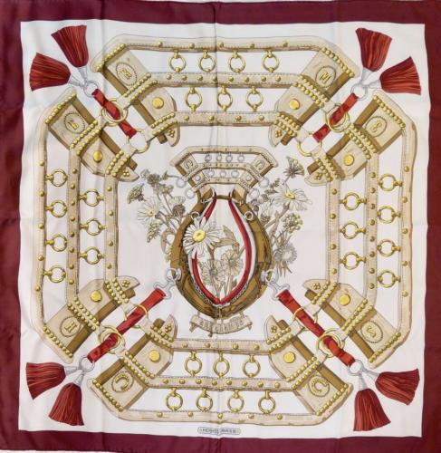 AUX CHAMPS HERMES SCARF 90