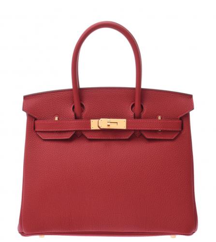  HERMES Birkin 30 red togo