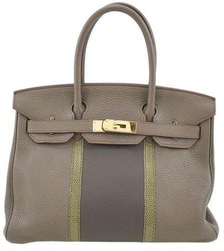 HERMES Birkin 30 TAURILLON CLEMENCE étain