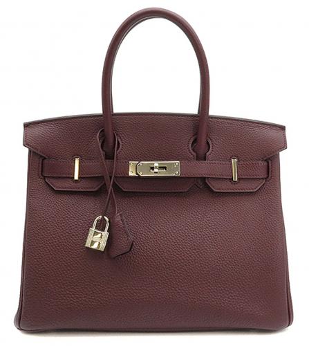 HERMES BIRKIN 30 TOGO BORDEAUX