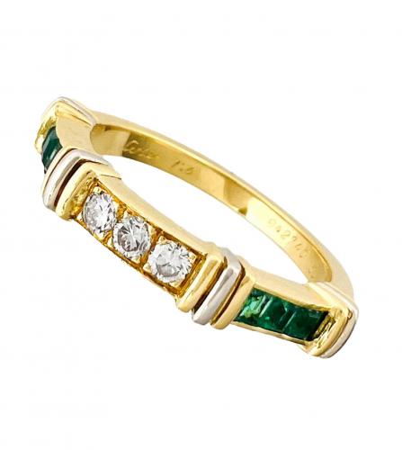 CARTIER EMERALD DIAMOND RING