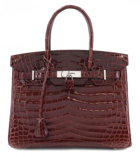 HERMES BIRKIN 30 NILOTICUS BOURGOGNE