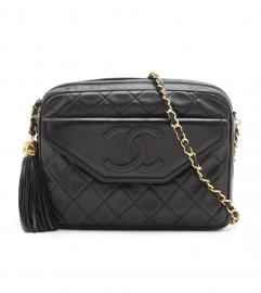 CHANEL BLACK CAMERA BAG