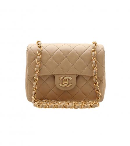 CHANEL BEIGE FLAP BAG