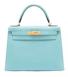 HERMES KELLY 28 EPSON BLEU ATOLL