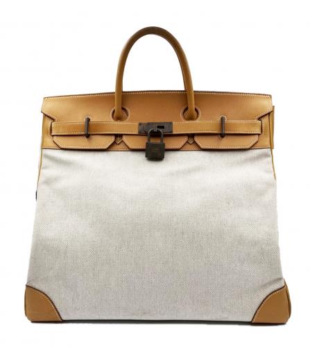 HERMES HAUT À COURROIES HAC 40 TOILE H
