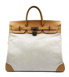 HERMES HAUT À COURROIES HAC 40 TOILE H