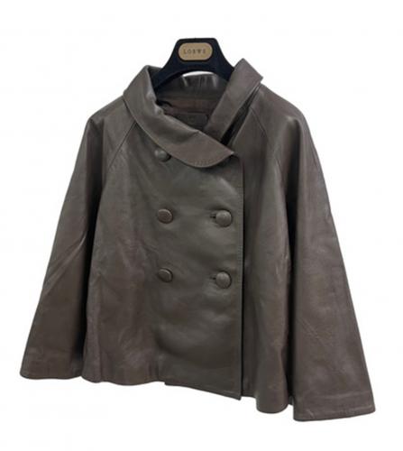 LOEWE LEATHER FLARE SLEEVE JACKET 38