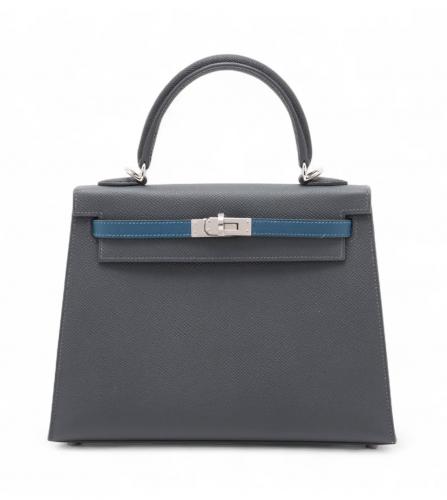 Hermes Kelly 25 Epsom Ardoise