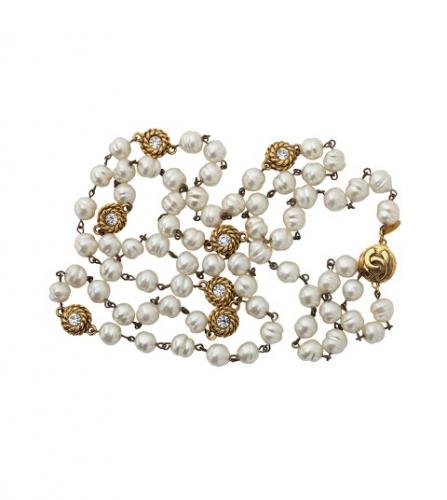 CHANEL PEARL LONG NECKLACE