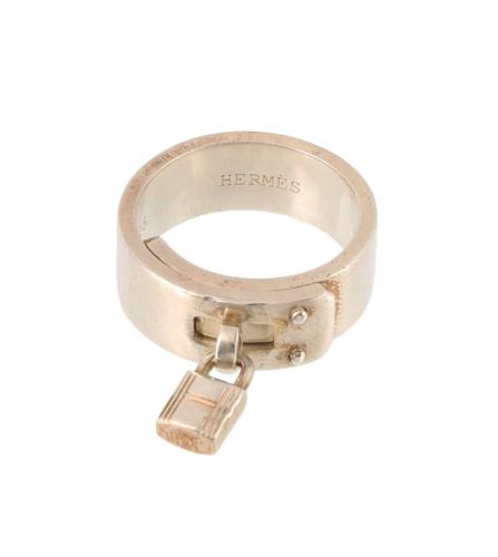 HERMES CADENAS SILVER RING