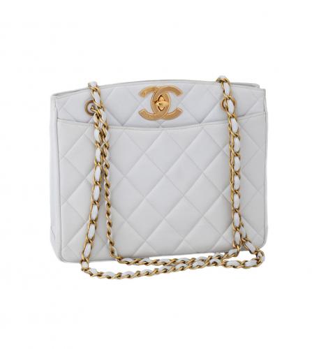 CHANEL WHITE TOTE