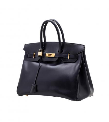 HERMES BIRKIN 30 BOX CALF NAVY