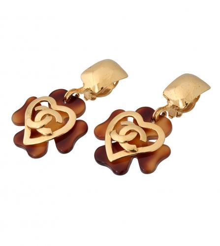 CHANEL FLOWER CLIP-ON EARRINGS