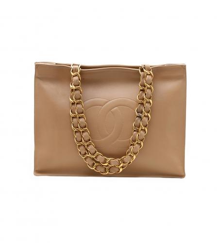 CHANEL BEIGE SHOPPING BAG