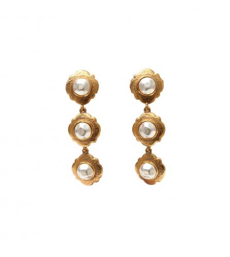 CHANEL PEARL CLIP-ON EARRINGS