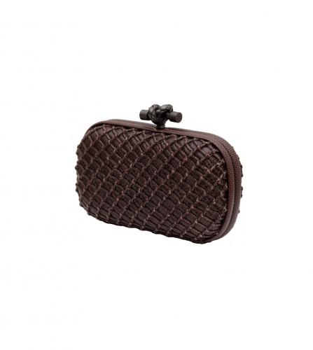 BOTTEGA VENETA BROWN CLUTCH