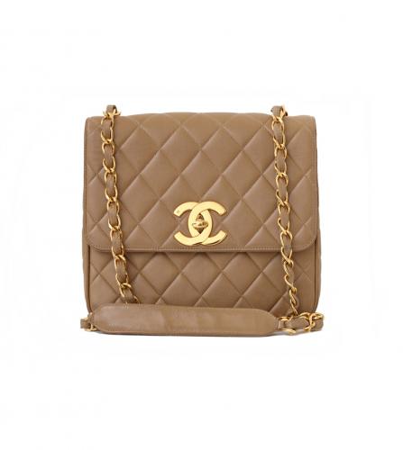 CHANEL BEIGE SQUARE SHOULDER