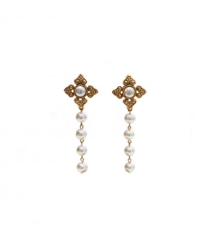 CHANEL PEARL CLIP-ON EARRINGS