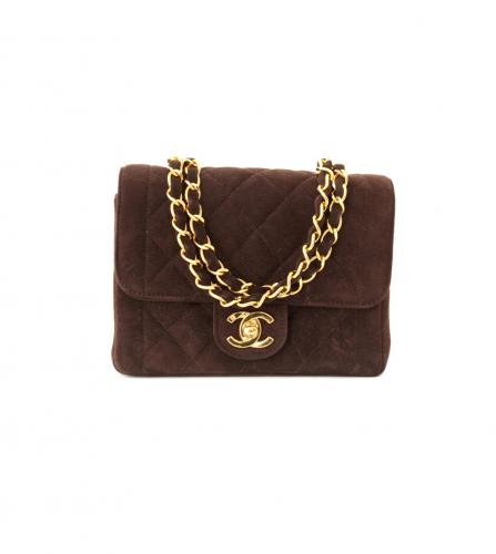CHANEL BROWN MINI FLAP BAG
