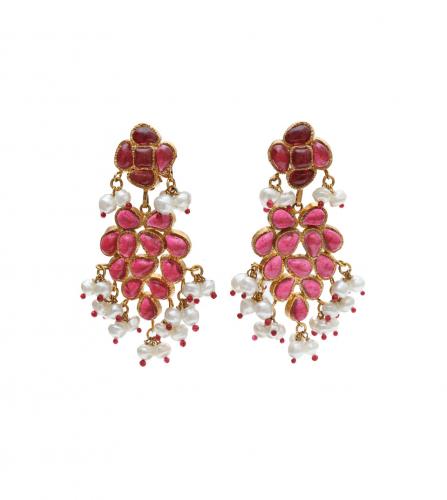 CHANEL GRIPOIX CLIP-ON EARRINGS