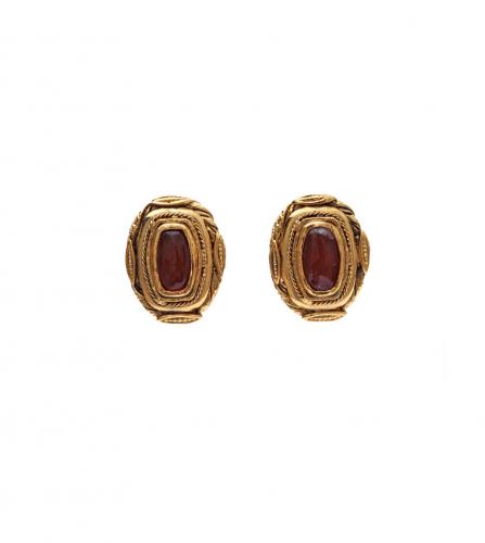 CHANEL GRIPOIX CLIP-ON EARRINGS