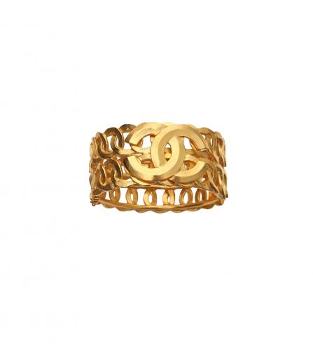 CHANEL CC WIDE BANGLE