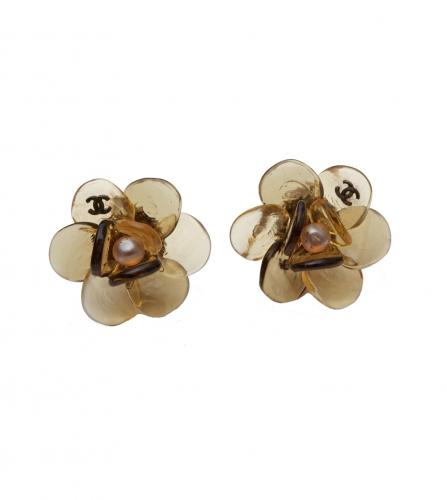 CHANEL GRIPOIX CLIP-ON EARRINGS