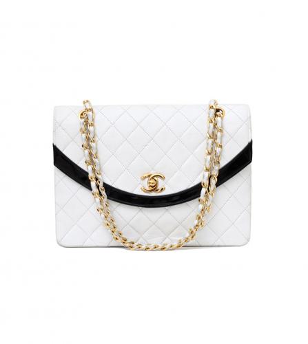 CHANEL WHITE FLAP BAG