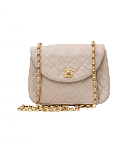 CHANEL BEIGE FLAP BAG