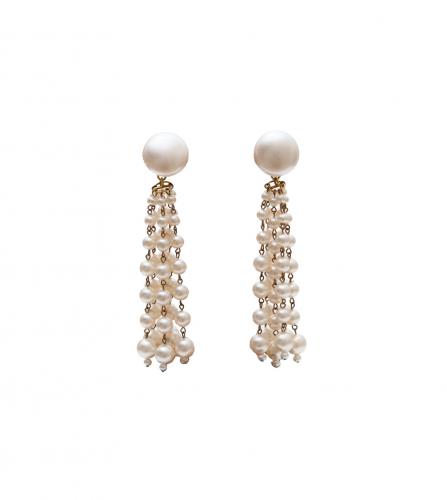 CHANEL PEARL CLIP-ON EARRINGS