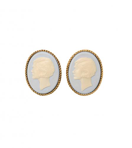 CHANEL CAMEO CLIP-ON EARRINGS