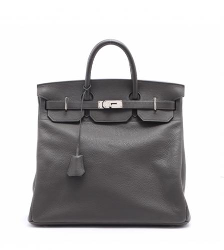 HERMES HAUT A COURROIES 40 TAURILLON  GRAPHITE