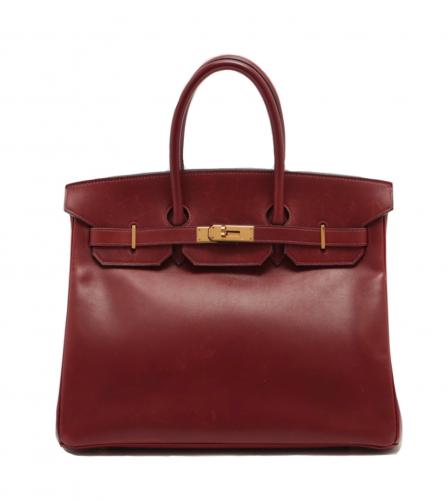 HERMES BIRKIN 35 BOX CALF ROUGE H