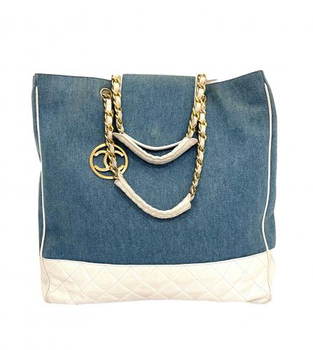 CHANEL DENIM TOTE BAG