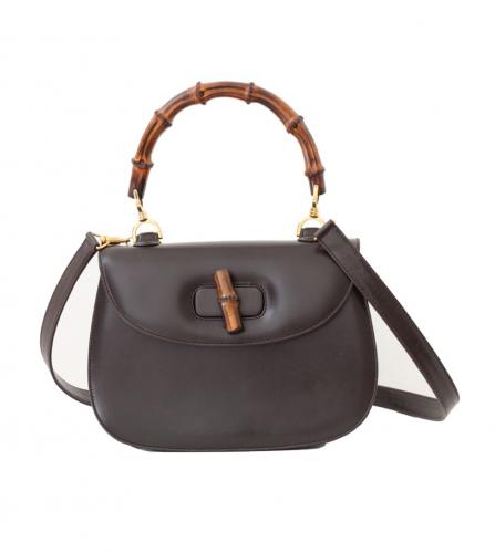 GUCCI BROWN BAMBOO HANDBAG